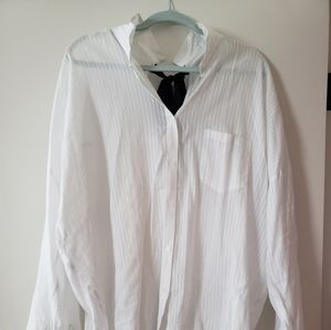 High Low Hem Tie Back Neck